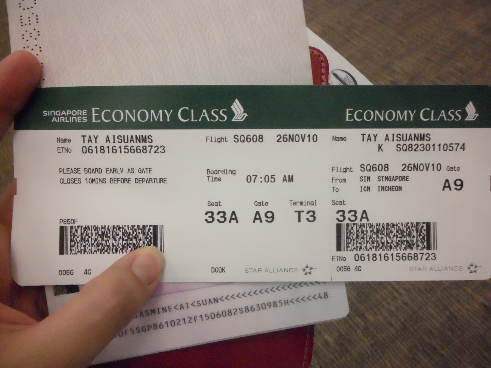 Flight Ticket Korea United Airlines and Travelling