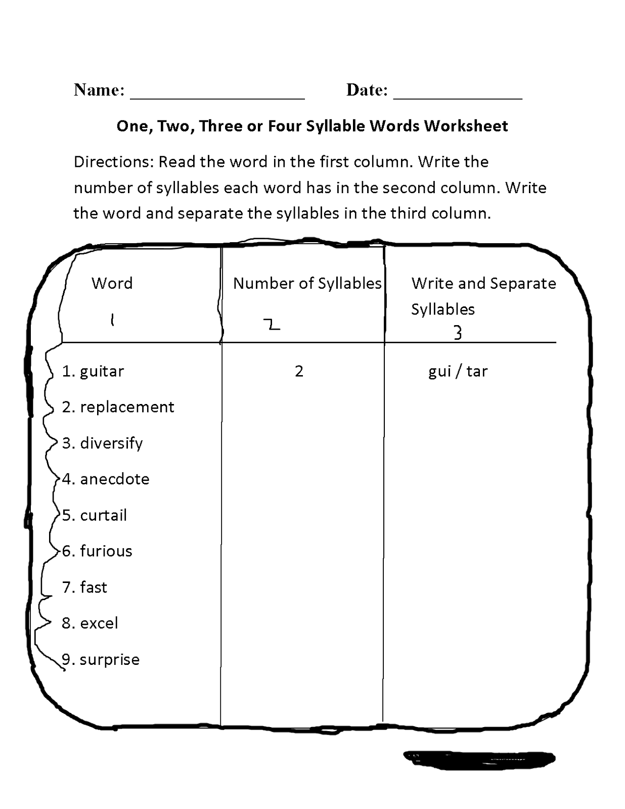 Lesson Plan of Syllables English Grade 3 | Effective and Creative
