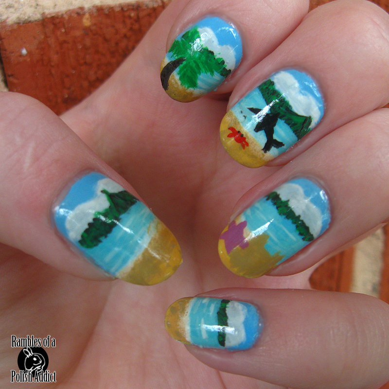 Beach scene nails! Rambles of a Polish Addict