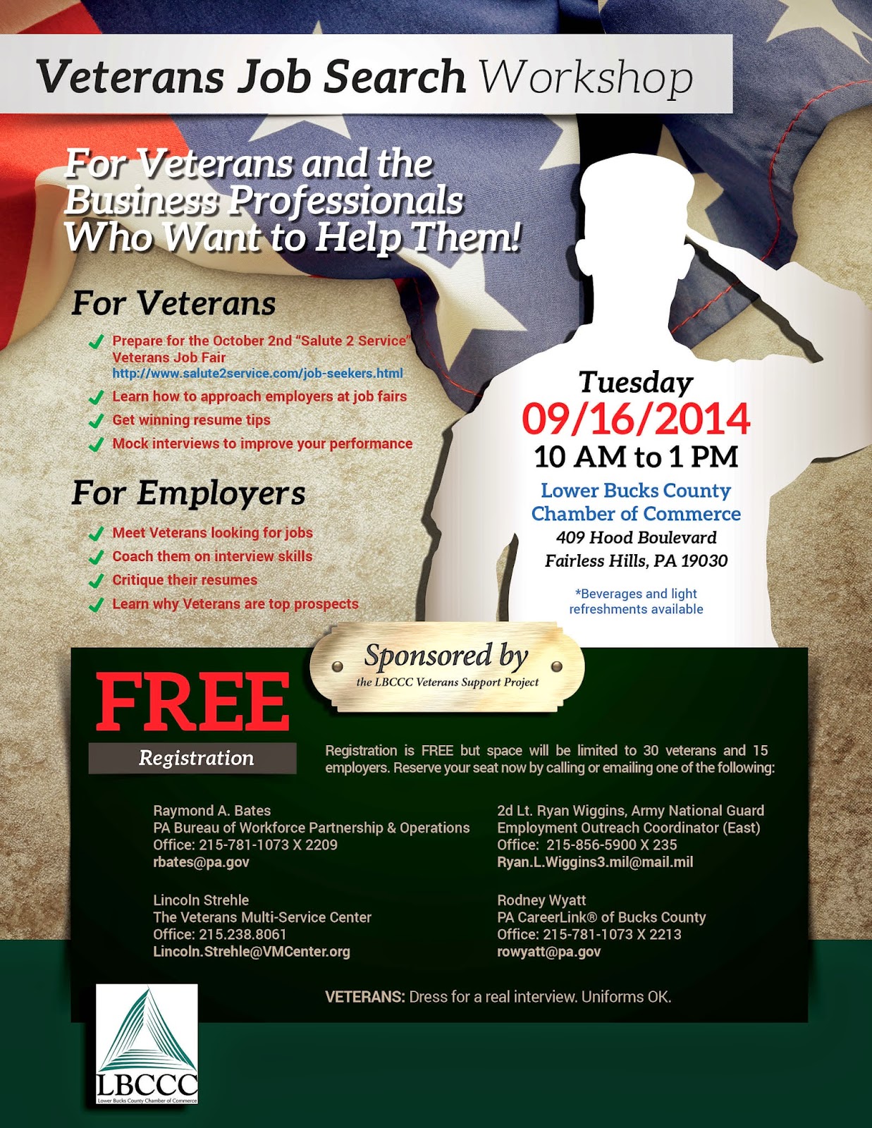 lower bucks chamber of commerce veterans job search workshop sept 16 ...