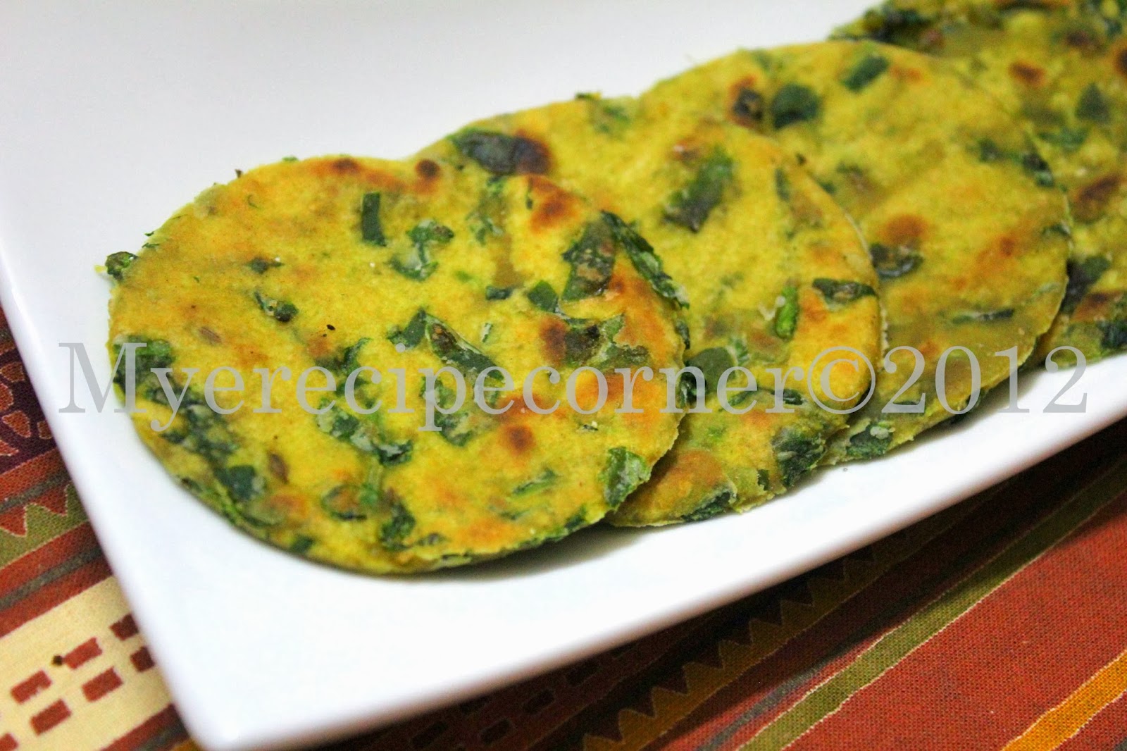 Mye's Kitchen: Palak Paratha / Spinach Roti