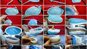 Zapatillas al crochet para bebé - paso a paso