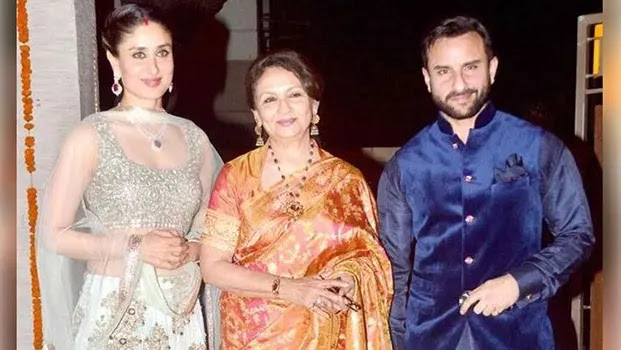 Sharmila Tagore with Kareena & Saif