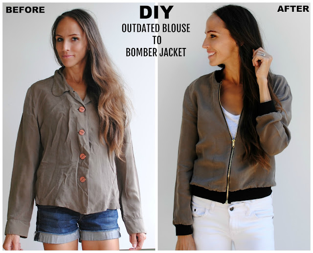 DIY: Button Down to Bomber Jacket