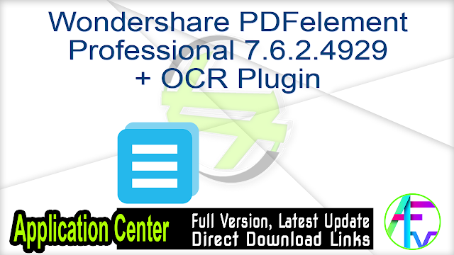Wondershare PDFelement Professional 7.6.2.4929 + OCR Plugin
