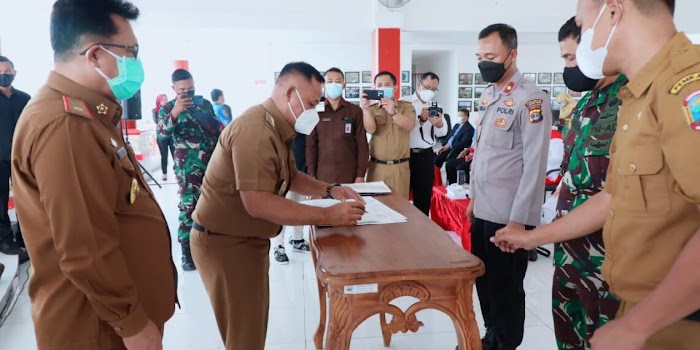Kerjasama Daerah Pada Pengamanan Pilkades Serentak Tahun 2021 Ditandatangani