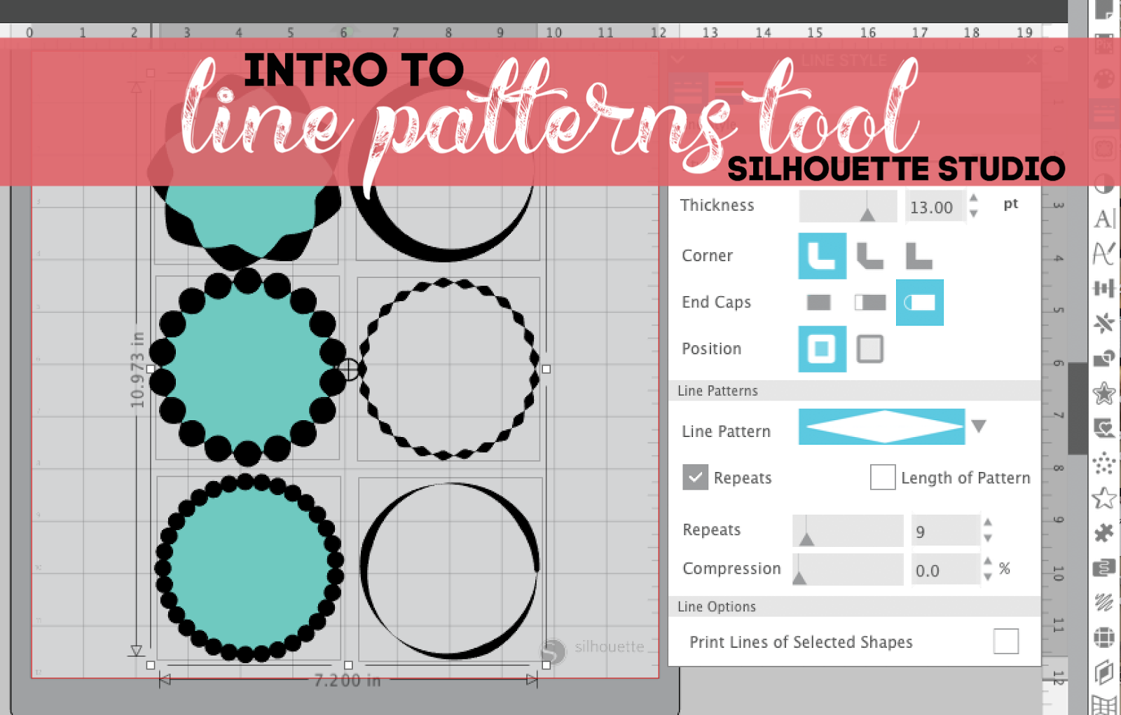 How to Use the Line Patterns Tool in Silhouette Studio Silhouette School