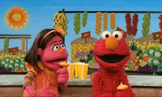 Elmo and Pilar have a question. What else are popsicles made from? Sesame Street C is for Cooking.