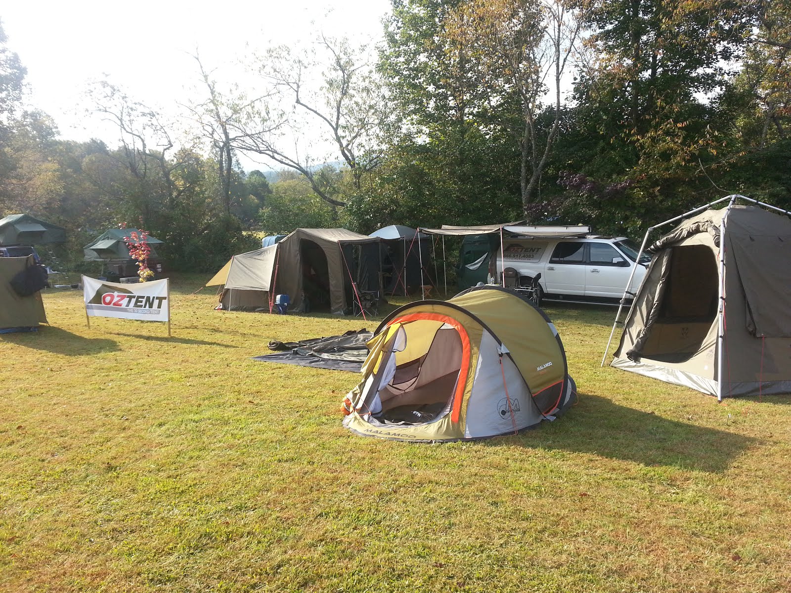 Family Tent Camping OzTent USA journey to NC Rally