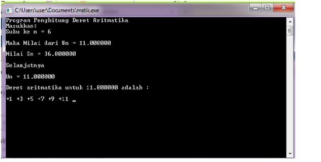 Program Deret Aritmatika wisnu blog