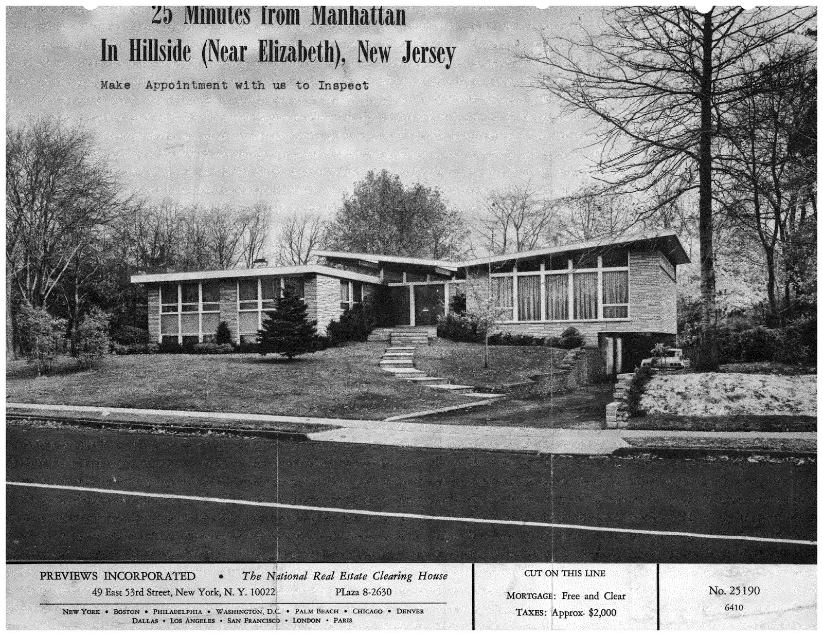 O'Donnell Insurance Agency 1959 Real Estate Listing in Hillside,NJ