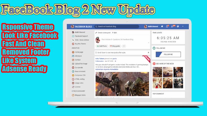 FaceBook Blog2 New update