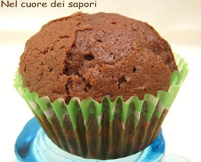 muffins al cacao con gocce di cioccolato