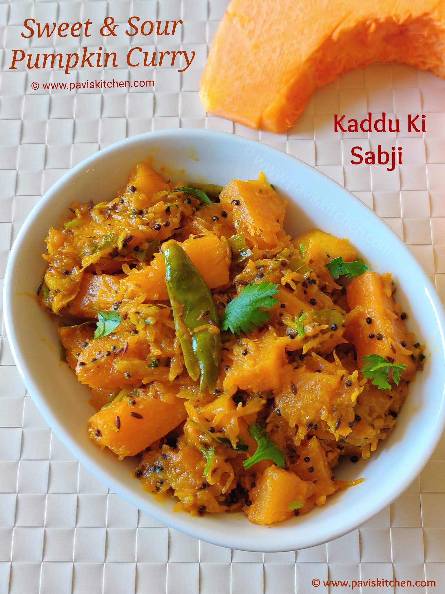 Kaddu Ki Sabji | Sweet Sour Pumpkin Curry | Khatta Meetha Kaddu