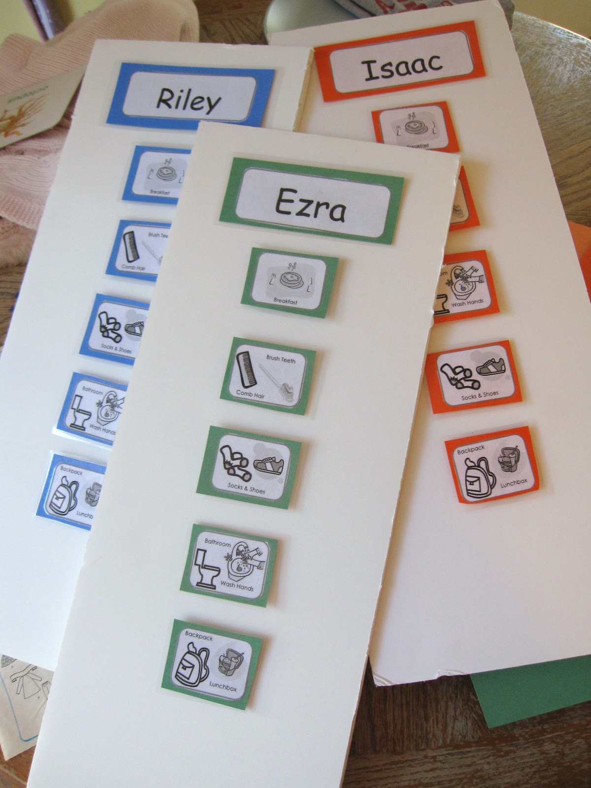 create: Printable Morning and After School Routine Cards