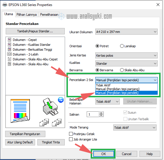 Cara Print Bolak Balik Epson Guru Galeri