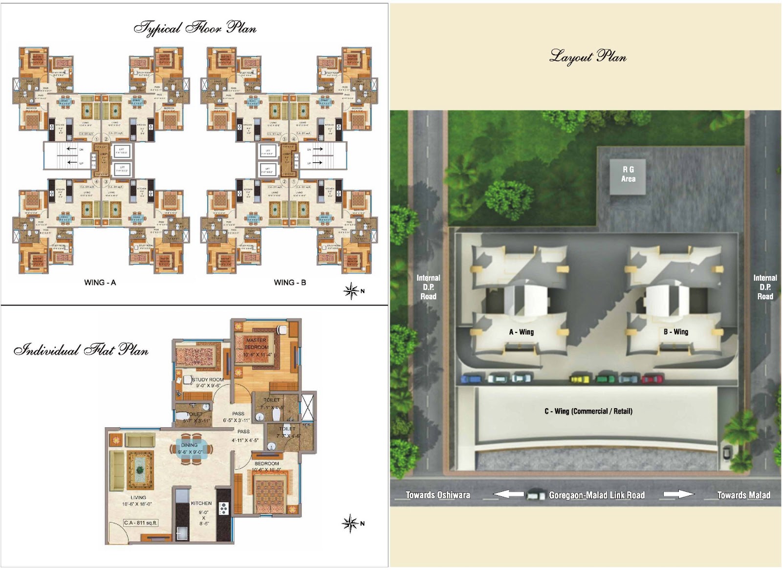 Pre Launch 2013 Goregaon West 3Bhk , Kul '' Jal Ratandeep'' By KUL Goregoan Malad Link Road