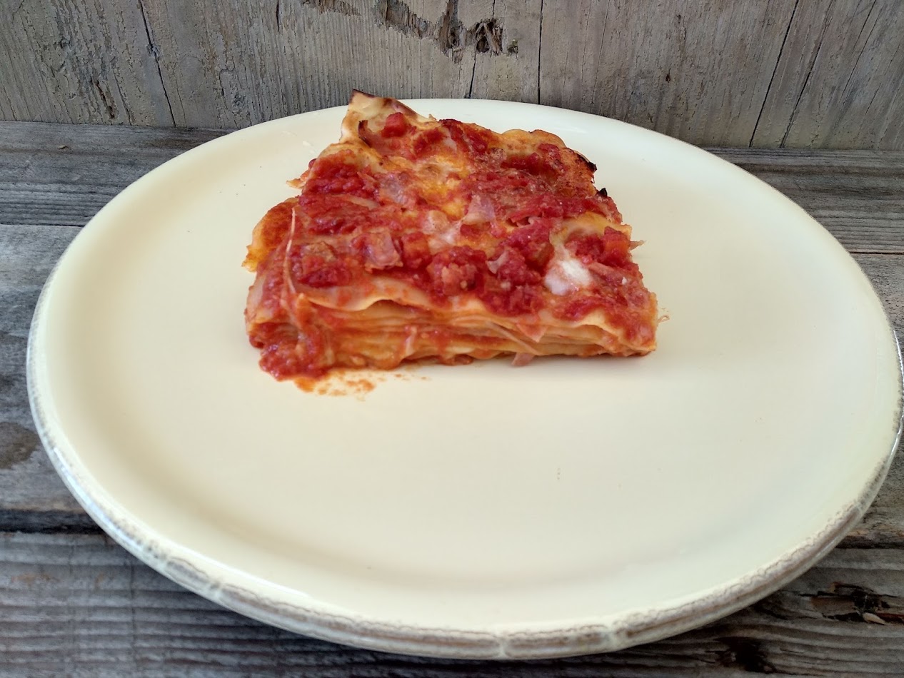 acqua e farinasississima lasagna con mortadella