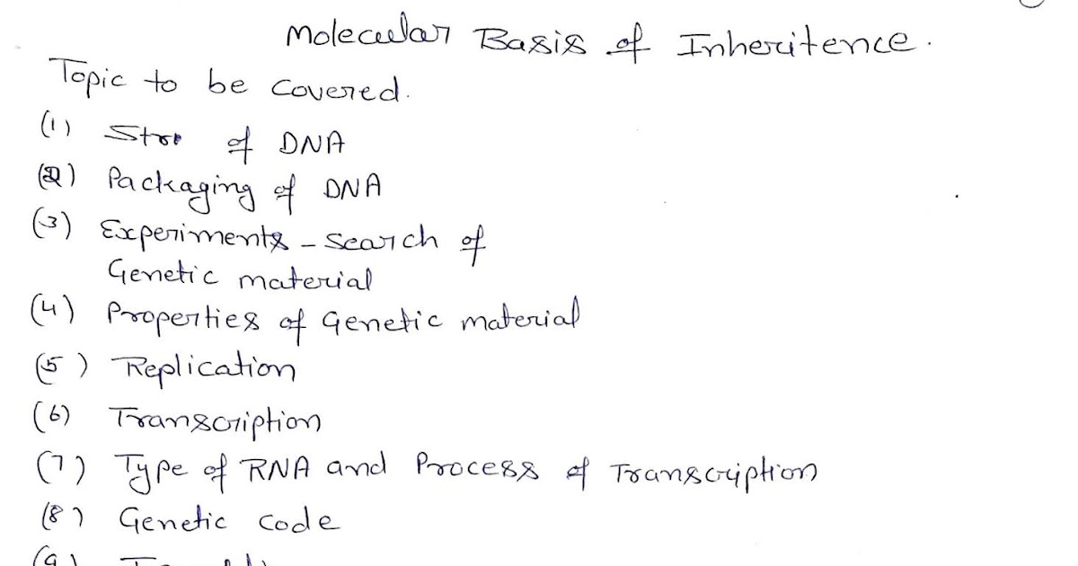 case study questions class 12 biology molecular basis of inheritance