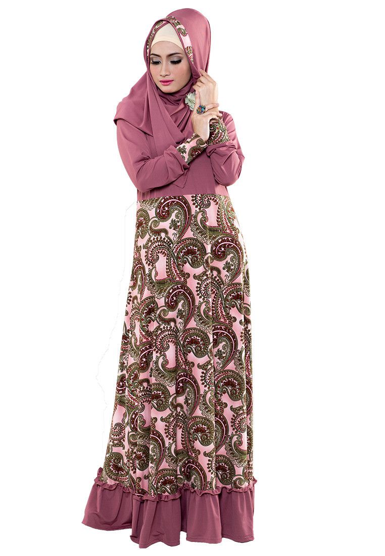 Contoh Model Baju Gamis  Batik  Terbaru 2021