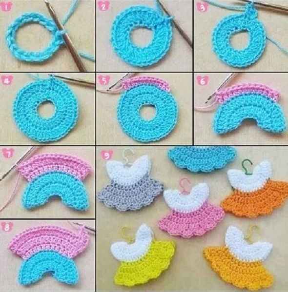 Cómo tejer vestidos miniatura a crochet