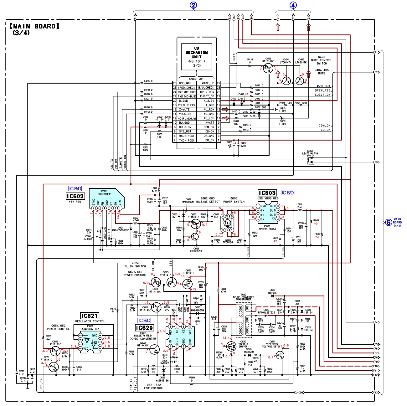 Master Electronics Repair ! CDX GT827UX SONY CAR RADIO CIRCUIT DIAGRAM