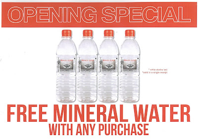Brands Outlet Free Mineral Water Opening Special Promo