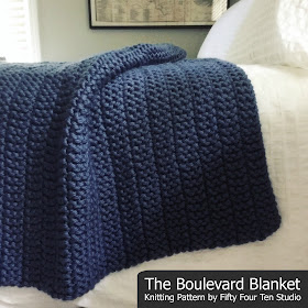 Fifty Four Ten Studio The Boulevard Blanket New Free Knitting