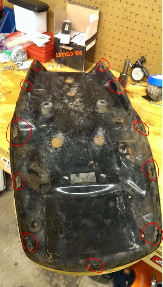 Honda CB360 Project Installing Motorcycle Seat Cover / How to Recover