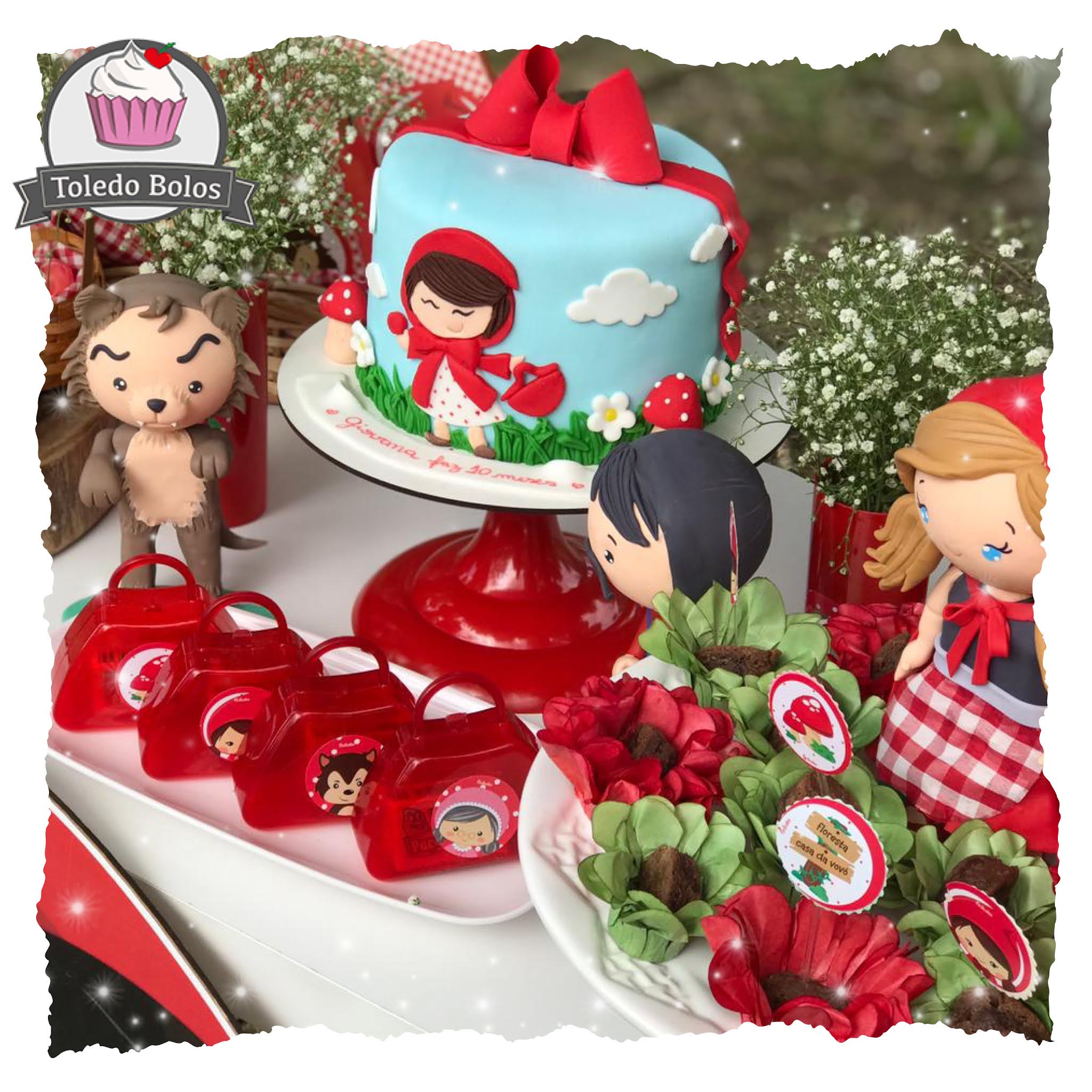 Lety's bolos e doces - Bolo mesversario da chapeuzinho vermelho
