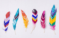 feathers painted diy feather painting paint soulmakes acrylic easy eagle crafts diys cool rings colourful background creative craft thread vgg