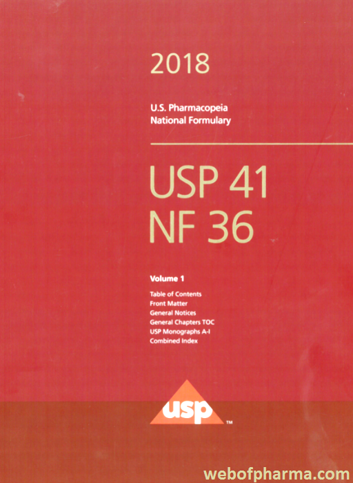 United State Pharmacopoeia 2018 USP 41 NF 36 pdf free download