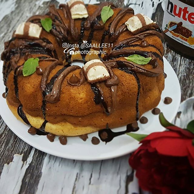 كيكة الكريم كراميل والنوتيلا Cream caramel and nutella