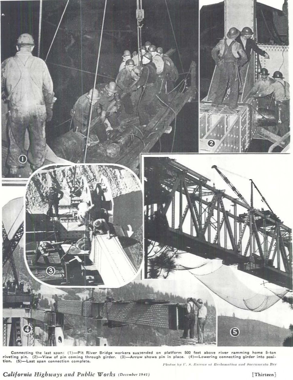 Industrial History 1941 I5+UP/Southern Pacific Bridges over Pit (Pitt