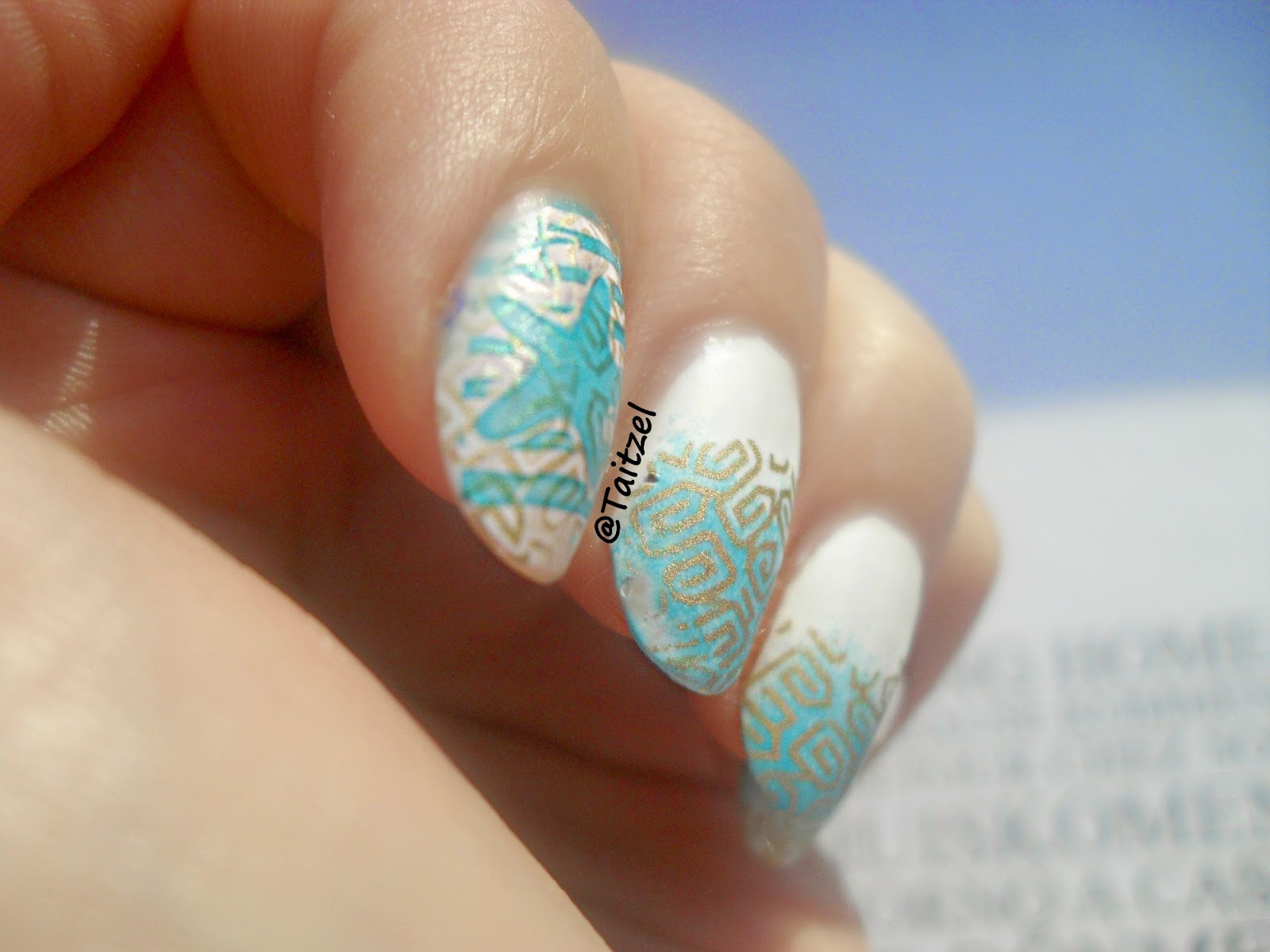 Greek nails ( model de unghii grecesc, pentru vara )NOTD Taitzel beauty, fashion and lifestyle