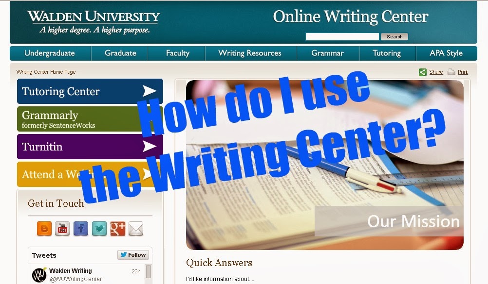 writing center walden university