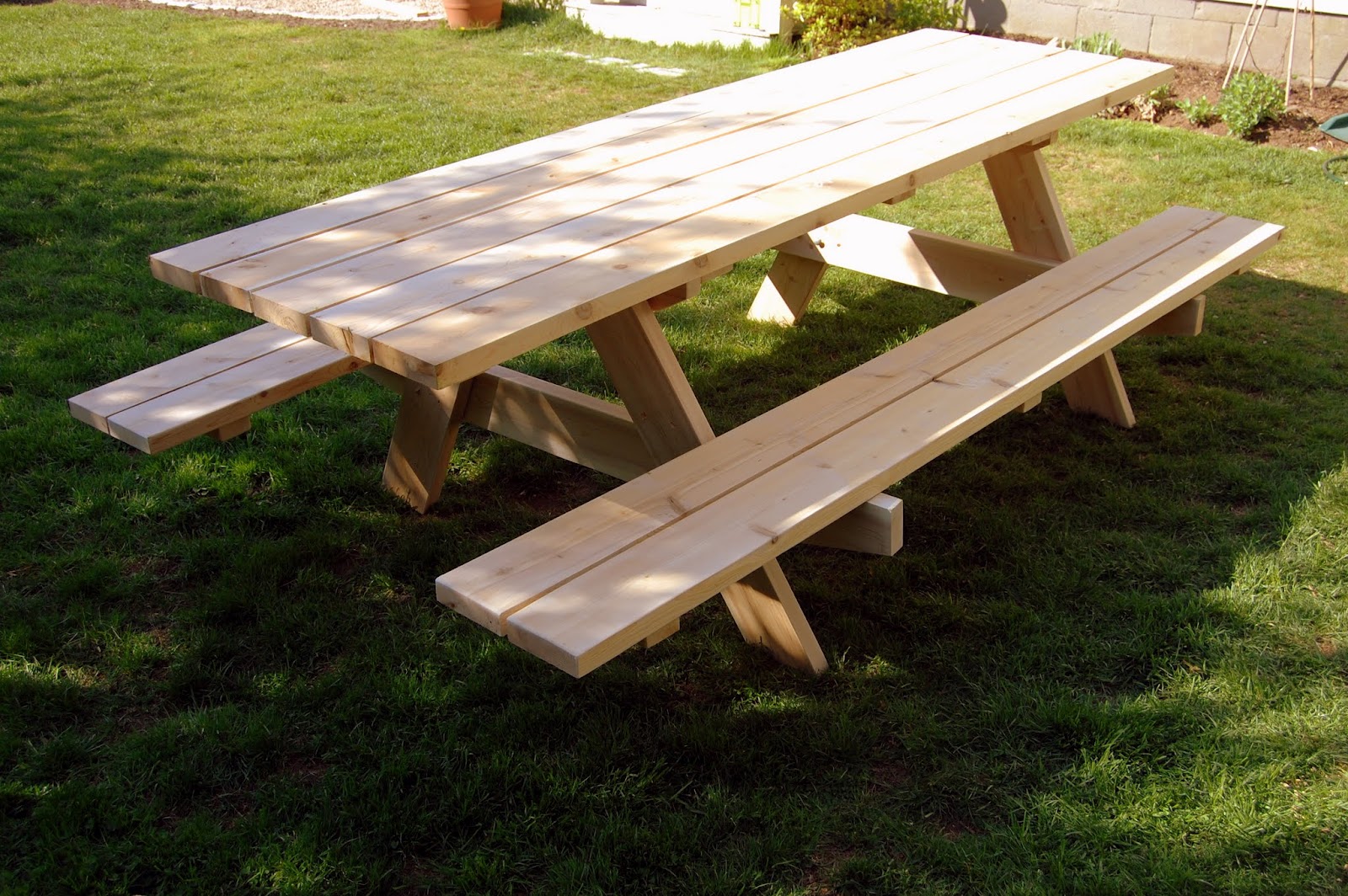 Cedar picnic table