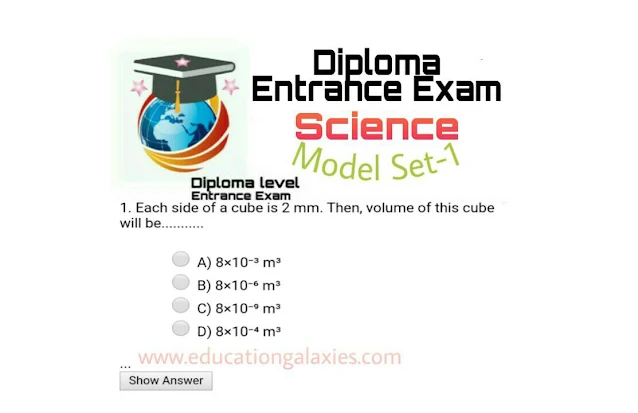 Model Questions Of Science For Diploma & Bridge Course