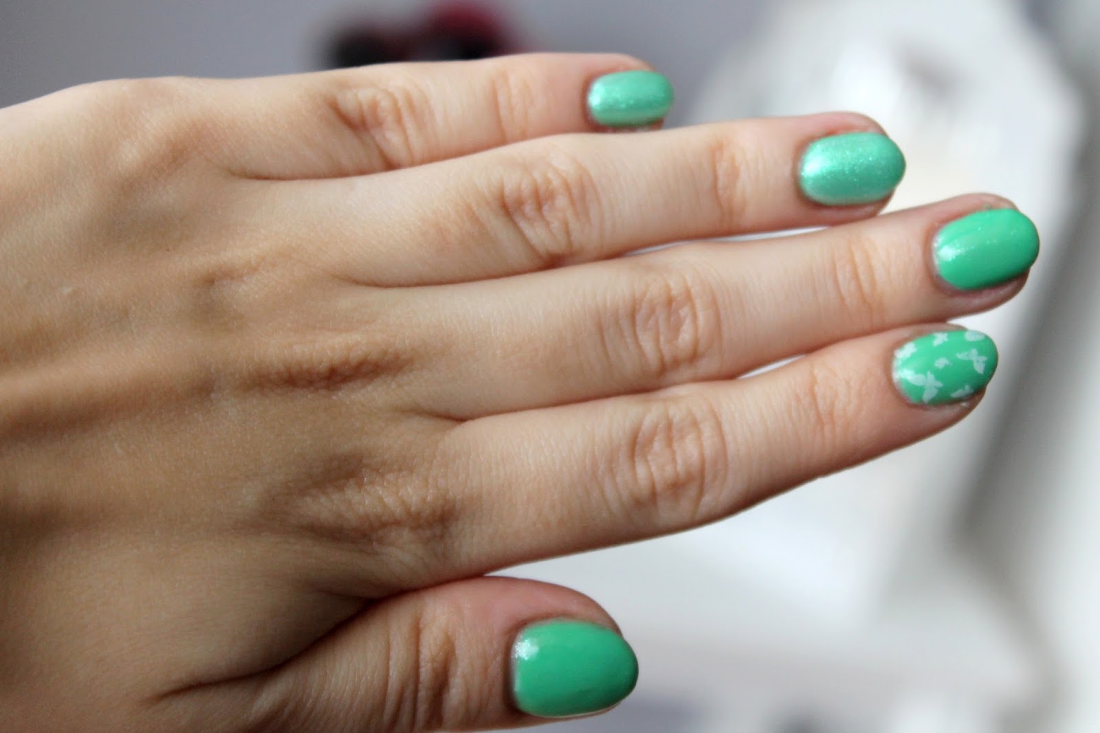 Ewelaina Nails: 146. Zielone hybrydy