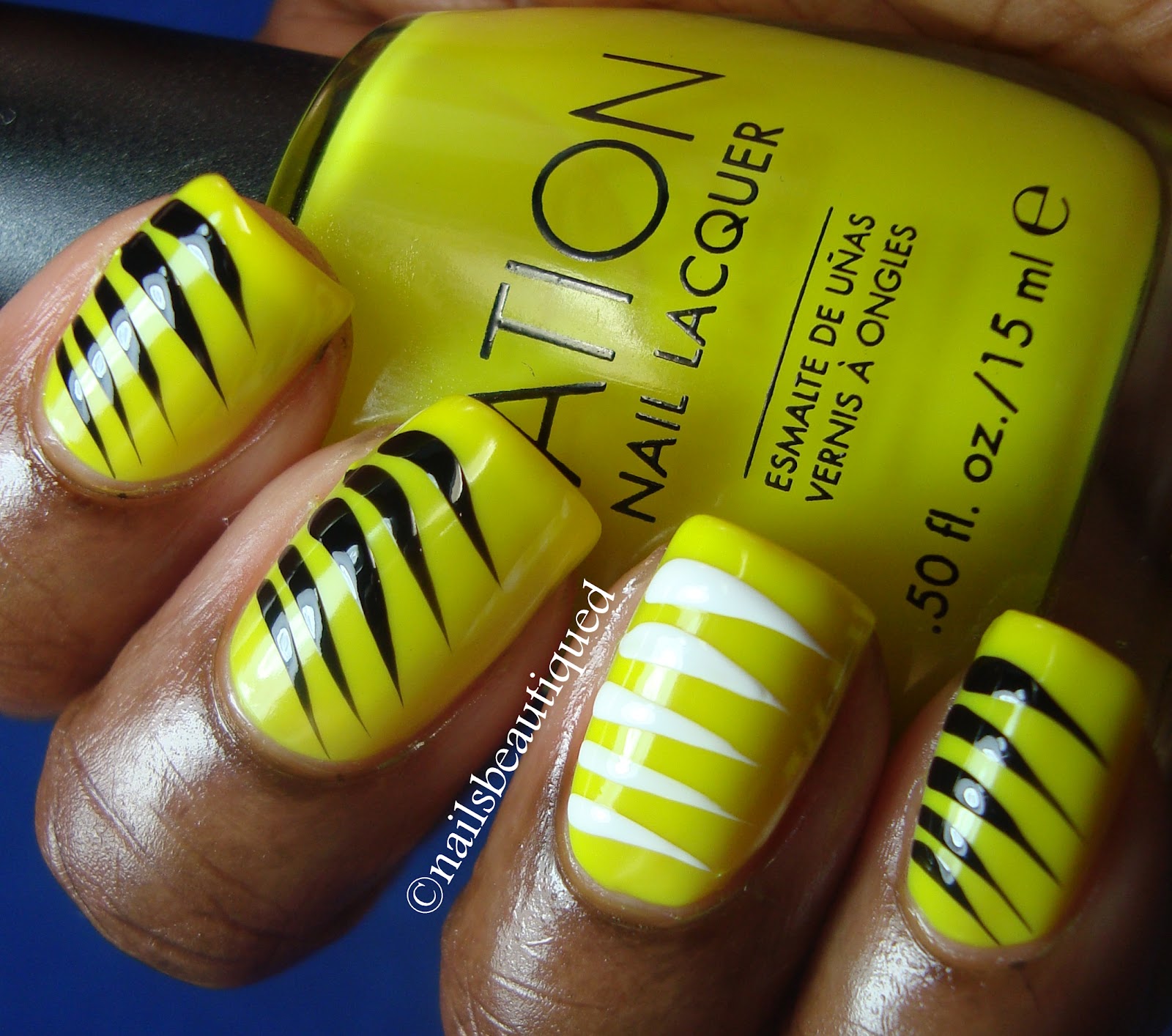 unbitten polish Claw Marks Nail Art Design