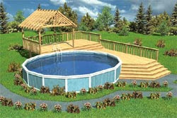 deck ground above pool plans software decks pools build designs around plan building patio built round inwards installment function spa