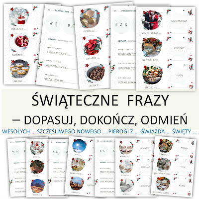 swieta karty pracy logopedia logopedia karty swiateczne