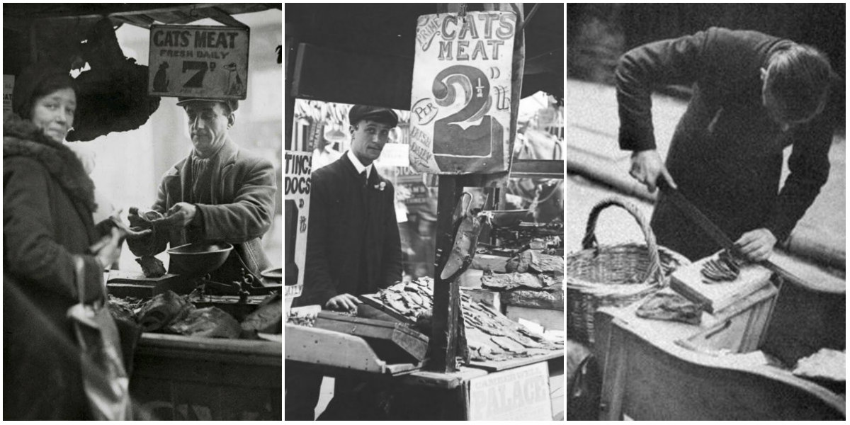 Amazing Vintage Photographs of Cat's Meat Sellers in London in the