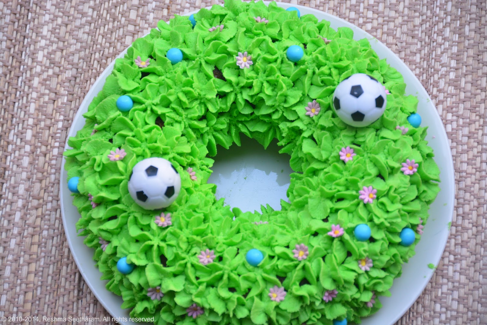 Soccer cake and cupcakes