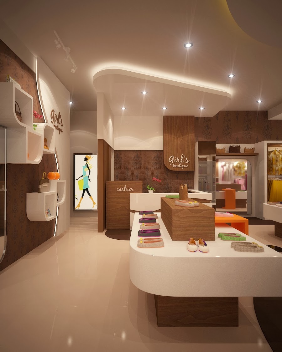 Desain Interior Butik Minimalis Modern Rumah Garis