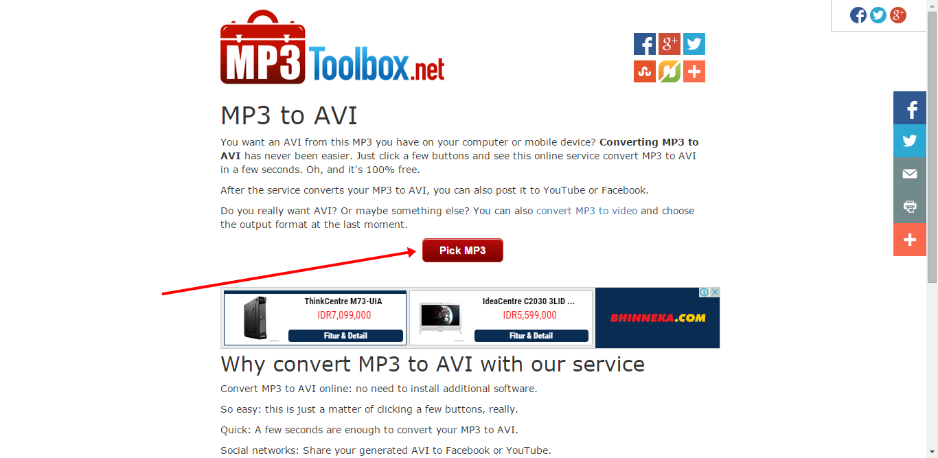 Convert MP3 to AVI Sunarto,S.Kom