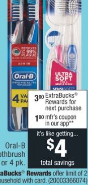 CVS Deal Oral B Indicator Toothbrush  811-817