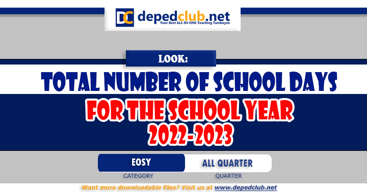LOOK Total Number Of School Days For The School Year 2022 2023 DepEd look-total-number-of-school-days-for-the-school-year-2022-2023-deped