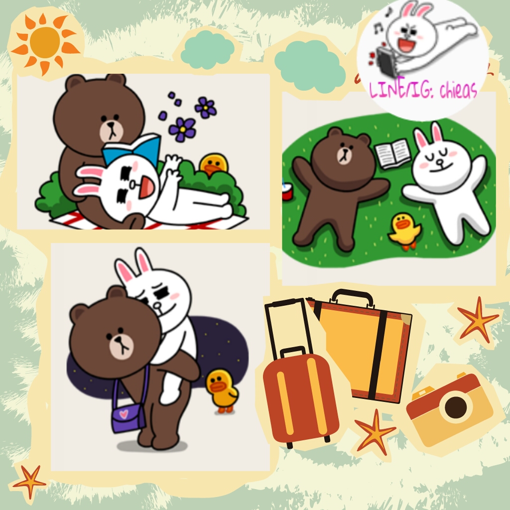 Chieas Blog Sticker LINE Brown And Cony