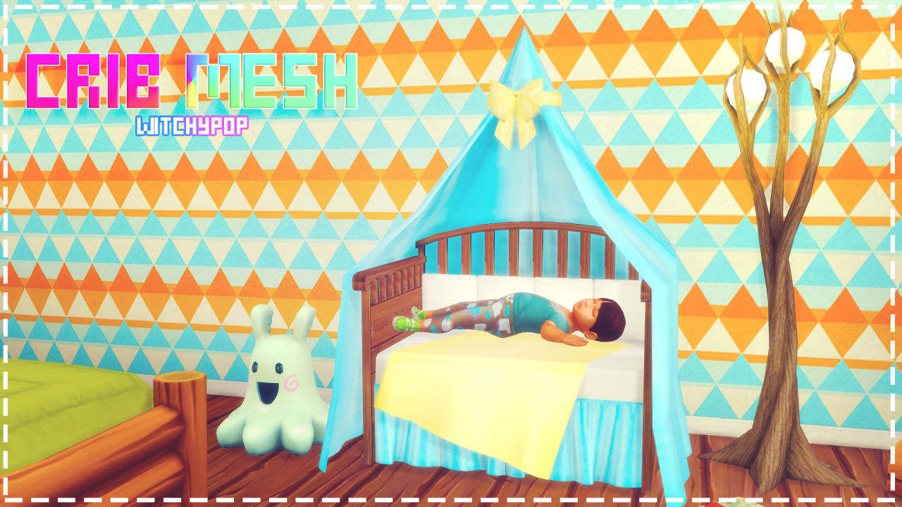 Sims 4 Toddler Crib Bed CC
